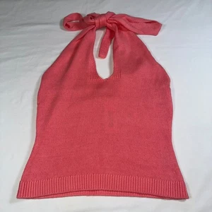 525 America Strick Neckholder Top rosa beere ärmellos Freizeit Sommer Top Damen M neu mit Etikett - Bild 1 von 8