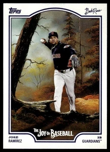 2025 Topps Bob Ross: Joy of Baseball Jose Ramirez #44 Cleveland Guardians - Bild 1 von 2
