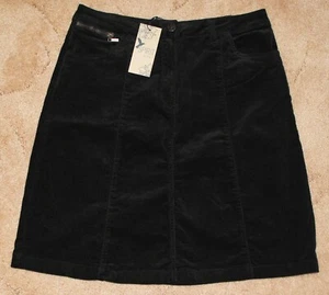 M&Co Spirit Ladies' Black Winters Tale Corduroy Mini Skirt, Size 12-NEW With Tag - Picture 1 of 4