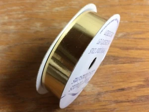 Gold Ribbon 10 Yards 3/4 in x 30 ft Christmas Wedding Gold Glitter - Picture 1 of 4