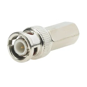 Pack of 6 - RadioShack Twist-On Male BNC F Connector for RG-59 RG-62 Coax - Picture 1 of 4