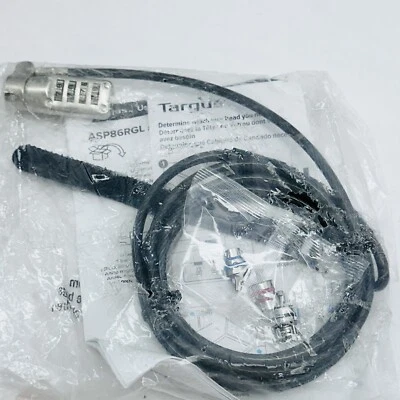 TARGUS DEFCON 3-IN-1 RESETTABLE COMBINATION CABLE LOCK ASP86RGLX - Image 1 of 3