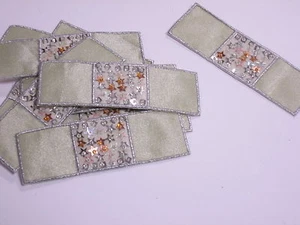 Juego de 10 banner con cuentas lentejuelas estrella motivos artesanales para hacer tarjetas bordadas #10A83 - Imagen 1 de 1