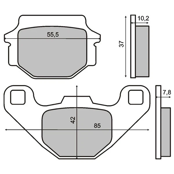 FRONT BRAKE PADS KAWASAKI KLR 250 all models 2000 RMS 225101200 - Image 1 of 1