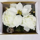 Ashland Christmas Floral Accents White Poinsettia Mix (Table Decorating) New