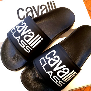 Cavalli Class by Roberto Cavalli Rubber Pool/ Beach Slides Sandals Black 37 New