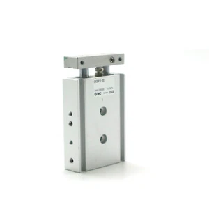 SMC CXSM10-60 Aluminum Air Cylinder with Guide Rod Plate, Slide Bearing ✦KD - Picture 1 of 4