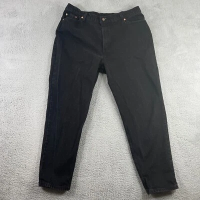 VTG Levis Jeans Womens 22 522 Tapered Fit Washed Black Mom Made in USA - Image 1 of 4