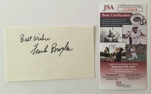 Frank Broyles Signed Autographed 3x5 Card JSA Certified Arkansas Football Coach - Picture 1 of 1