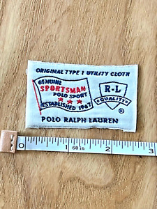 Vintage dead stock Polo Ralph Lauren labels Sportsman polo sport flag logo