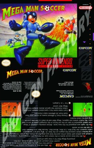 MEGA MAN MEGAMAN SOCCER - Super Nintendo SNES USA - Jaquette Cover UGC
