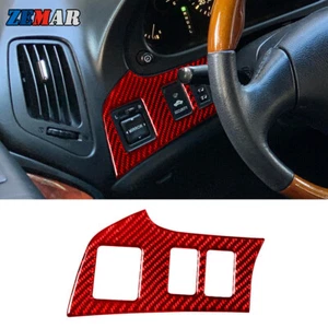 Red Carbon Fiber Rearview Mirror Adjustment Cover Trim For Lexus RX300 1998-2003 - Imagen 1 de 13