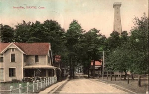Broadway Niantic Connecticut Postcard Posted 1908 House Street View Divided Back - Picture 1 of 7