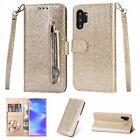 For Samsung S23 S22 A22e A13 A33 A53 Case Glitter Leather Wallet Flip Cover