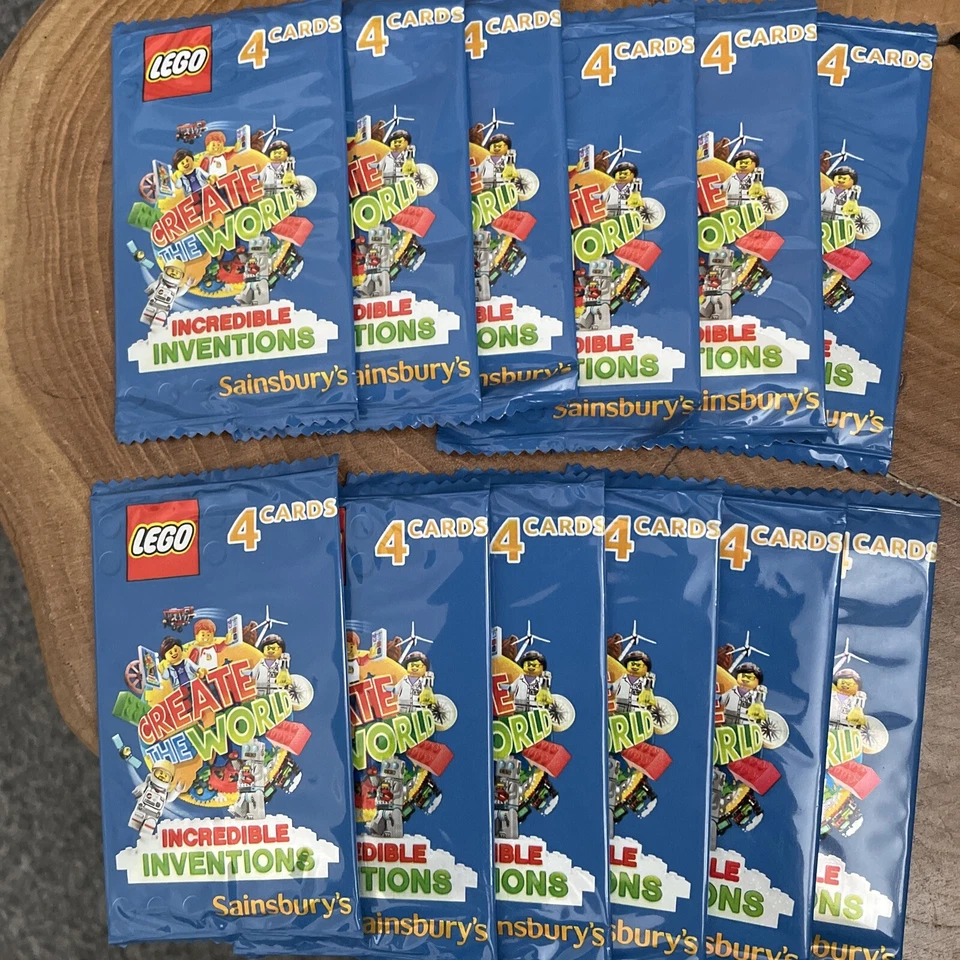 Sainsburys LEGO trading cards Incredible Inventions 12 Packs (48 Cards) unopened - Image 1 of 1