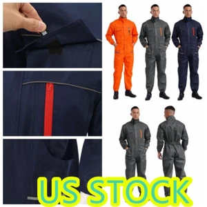 Men;s Work Overalls One Piece Wear-resistant Mechanics Jumpsuit Coveralls - Picture 1 of 34