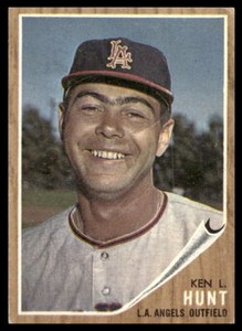 1962 Topps #68 Ken L. Hunt  Los Angeles Angels VG-VGEX