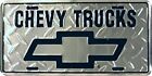 Plaque d'immatriculation en métal gaufré diamant Chevrolet Trucks