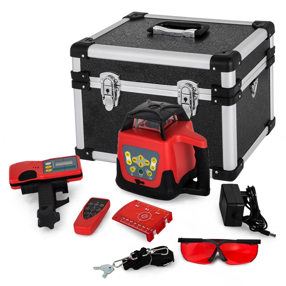 Rotary Laser Level Red Beam Measuring Automatic with Receiver Remote Control - Image 1 of 4
