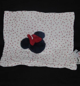 🐭Doudou Plat Disney Baby ORCHESTRA Minnie mouse blanc lange pois rouge - Picture 1 of 3