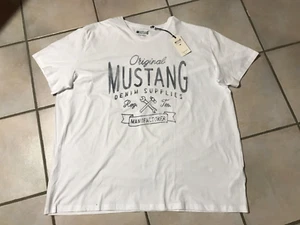 NEU Herren-T-Shirt MUSTANG 6XL/66/68 Weiß/Schwarz-Schrift-Druck 100% BW NEU NEU - Bild 1 von 10