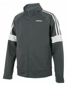 adidas Boys Tricot Event Track Grey Full-Zip Jacket - NWT - MSRP$45.00 - Picture 1 of 5
