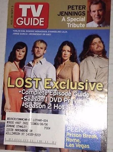 Tv Guide Magazine Peter Jennings Lost  August 28- September 3, 2005 042417nonrh - Imagen 1 de 1