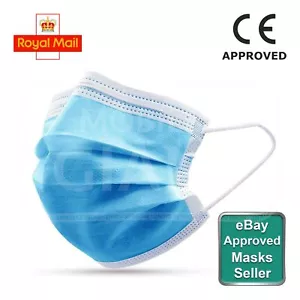 1 - 1000 Mascherine Viso Non Chirurgiche Monouso Protezione Bocca NON IRRITANTI 3PLY MASCHERE - Foto 1 di 22