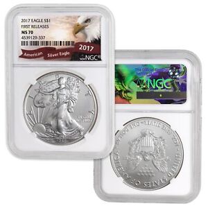 2017 American Silver Eagle - NGC MS70 First Releases Eagle Label