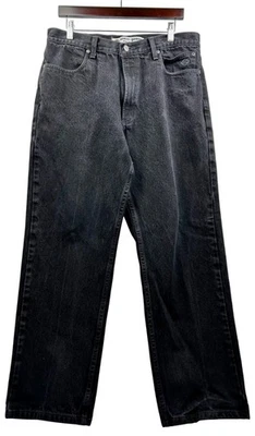 Jeans masculino vintage Harley-Davidson 36x30 preto perna reta denim motociclista - Imagem 1 de 4
