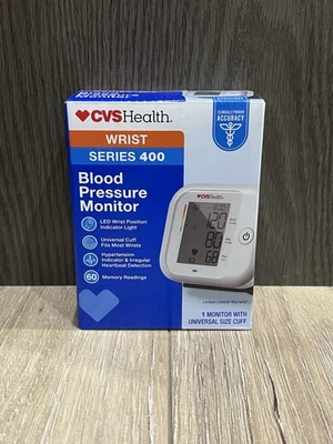 CVS Health Wrist Blood Pressure Monitor, Series 400, Universal Fit New Sealed - Image 1 of 4