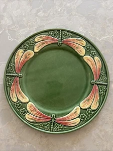 Bordallo Pinheiro Majolica Dragonfly 12.5 “ in Multicolor Green Dinner Plate NEW - Picture 1 of 7