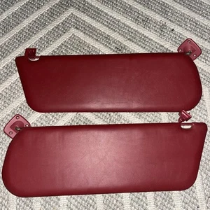 1987-1996 Ford F-Series (Bronco) sun visors (F-150, F-250, F-350) red OEM - Picture 1 of 9