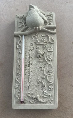 Carruth Studio Bird Thermometer Stone Garden Decor Good Condition See Pictures - Image 1 of 4