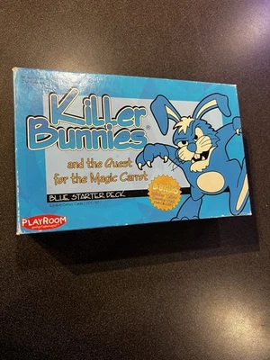 Mazo de inicio azul Killer Bunnies con juego de fiesta de refuerzo amarillo 2002-2011 completo Foto 1 de 2