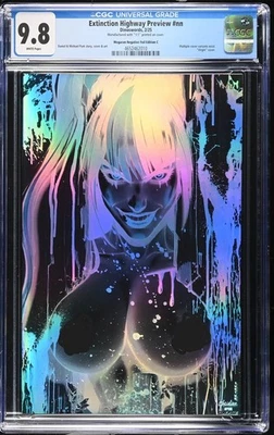 Extinction Highway Preview #1 Megacon 2025 Foil 1/1 Negative CGC 9.8 Topless - Image 1 of 2