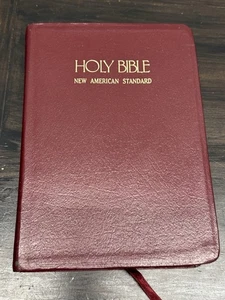 New American Standard Bible Red Letter Nelson 525BG 1985 Bonded Leather w/ Index - Imagen 1 de 9