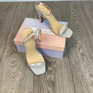 Zapato Lisa Vicky Patente GRACE Tacón Guijarro 11 M Correa Gris Tacones de aguja altos Elegante - Imagen 1 de 11