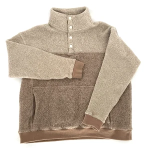 Outdoor Voices Pullover Sherpa Damen Medium Wollmischung hellbraun braun 1/2 Druckknopf - Bild 1 von 9