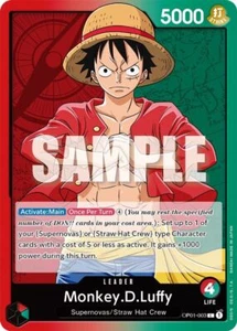 MONKEY.D.LUFFY OP01-003 ROMANCE DAWN ONE PIECE (LEADER, NM) - Picture 1 of 1
