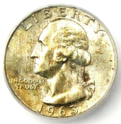 1963 Type B Reverse Washington Quarter 25C FS-901 - ICG MS67 - $600+ Value! - Image 1 of 4