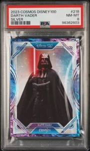PSA 8 SILVER DARTH VADER 2023 STAR WARS DISNEY COSMOS #218 GRADED NM-MINT *TPHLC - Picture 1 of 2