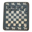 Checkards Board Checkers  Board Game Wood 10" x 11"