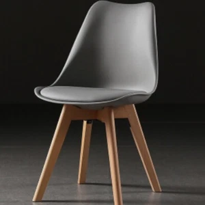 Childrens Student Chair with Padded Seat - Scandinavian Style Wood and Vinyl - Picture 1 of 3