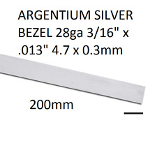 ARGENTIUM SILVER BEZEL 28ga 3/16" x .013" 4.7 x 0.3mm  WIRE SMITHING STERLING 