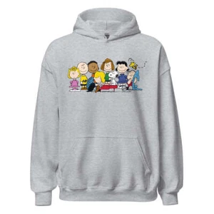 NEW PEANUTS SNOOPY, CHARLIE BROWN & FRIENDS PULLOVER HOODIE ADULTS SZ M - XL - Picture 1 of 1