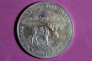 1985 Canada National Parks Centennial Silver Dollar #M21766 - Picture 1 of 2