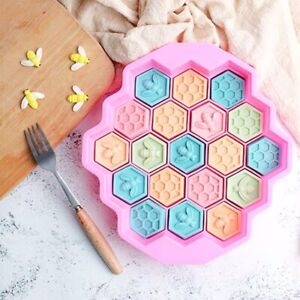 6 Cavity Bee Honeycomb Themed Silicone Cake Chocolate Soap Candle Resin Mould