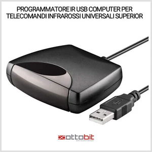 PROGRAMMATORE IR USB PC WINDOWS PER TELECOMANDI INFRAROSSI UNIVERSALI SUPERIOR - Foto 1 di 6