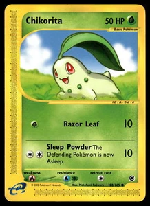 Chikorita (100) #100/165 Expedition Pokemon Near Mint or Better - Picture 1 of 2
